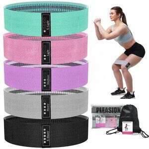 NEW 4 Pack Fabric Resistance Bands, Booty Bands